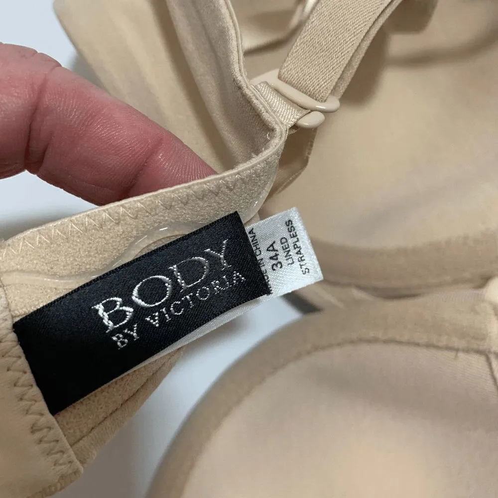 Body by Victoria Underwire Lined Strapless Bra (has removable straps) Tan Size undefined - Image 6