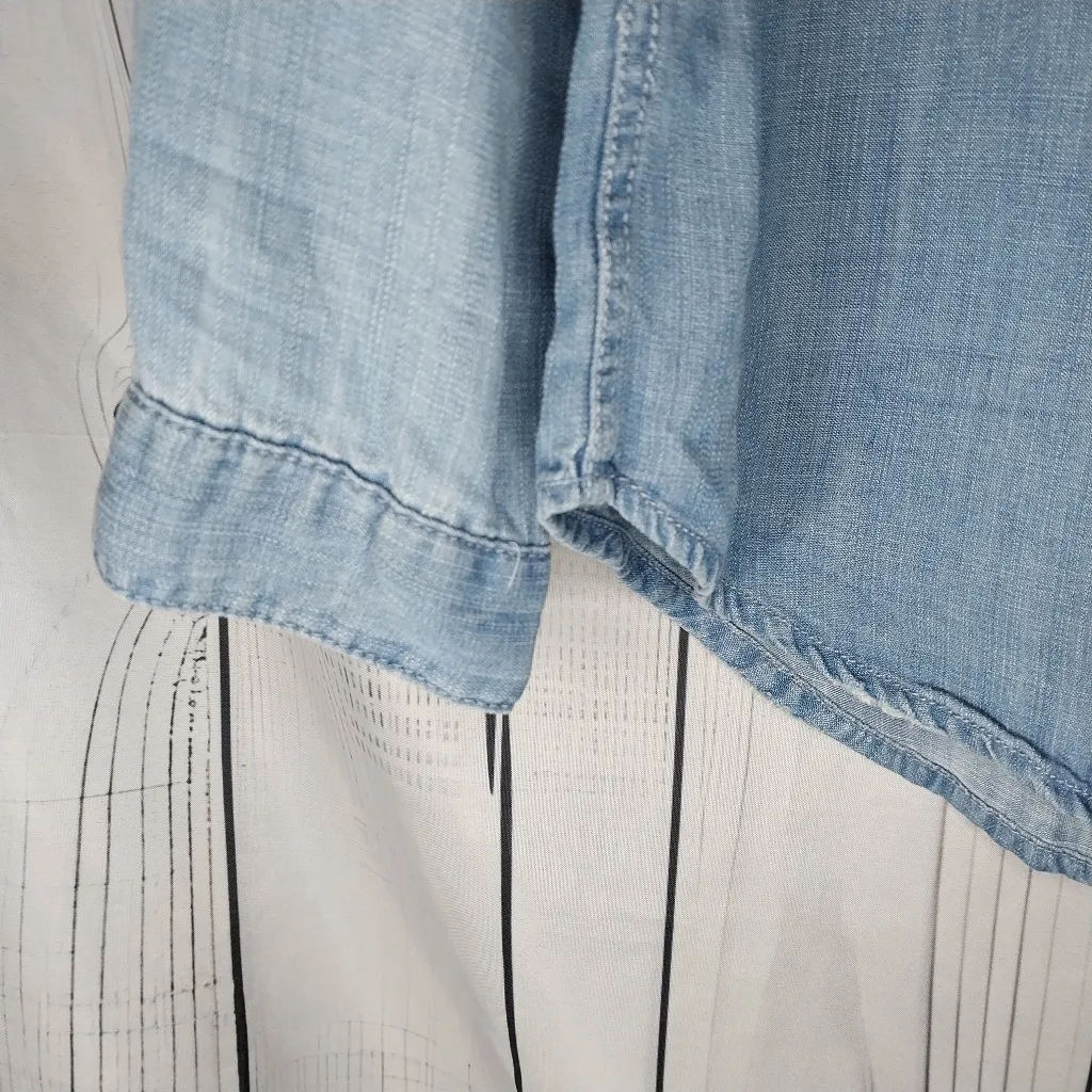 Thread And Supply Chambray Light Blue Denim Button - Image 3