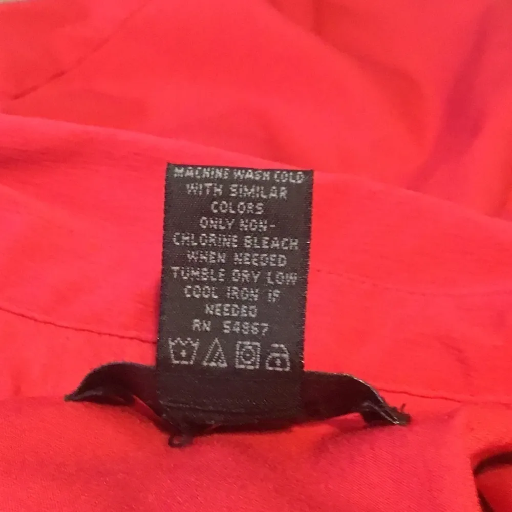 Express Red Stretchy 3/4 Sleeve Zip Down Collared Sporty Lightweight Jacket 6 - Image 7