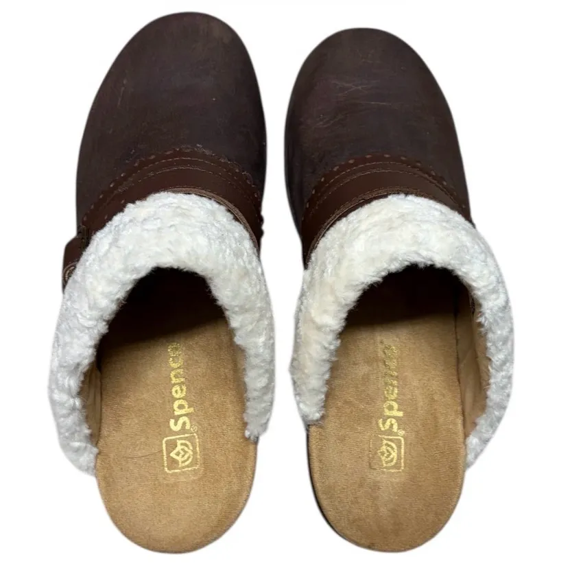 Spenco Nottingham Supportive Clog French Roast Women's 7 Leather Slip On Shoes Brown - Image 11