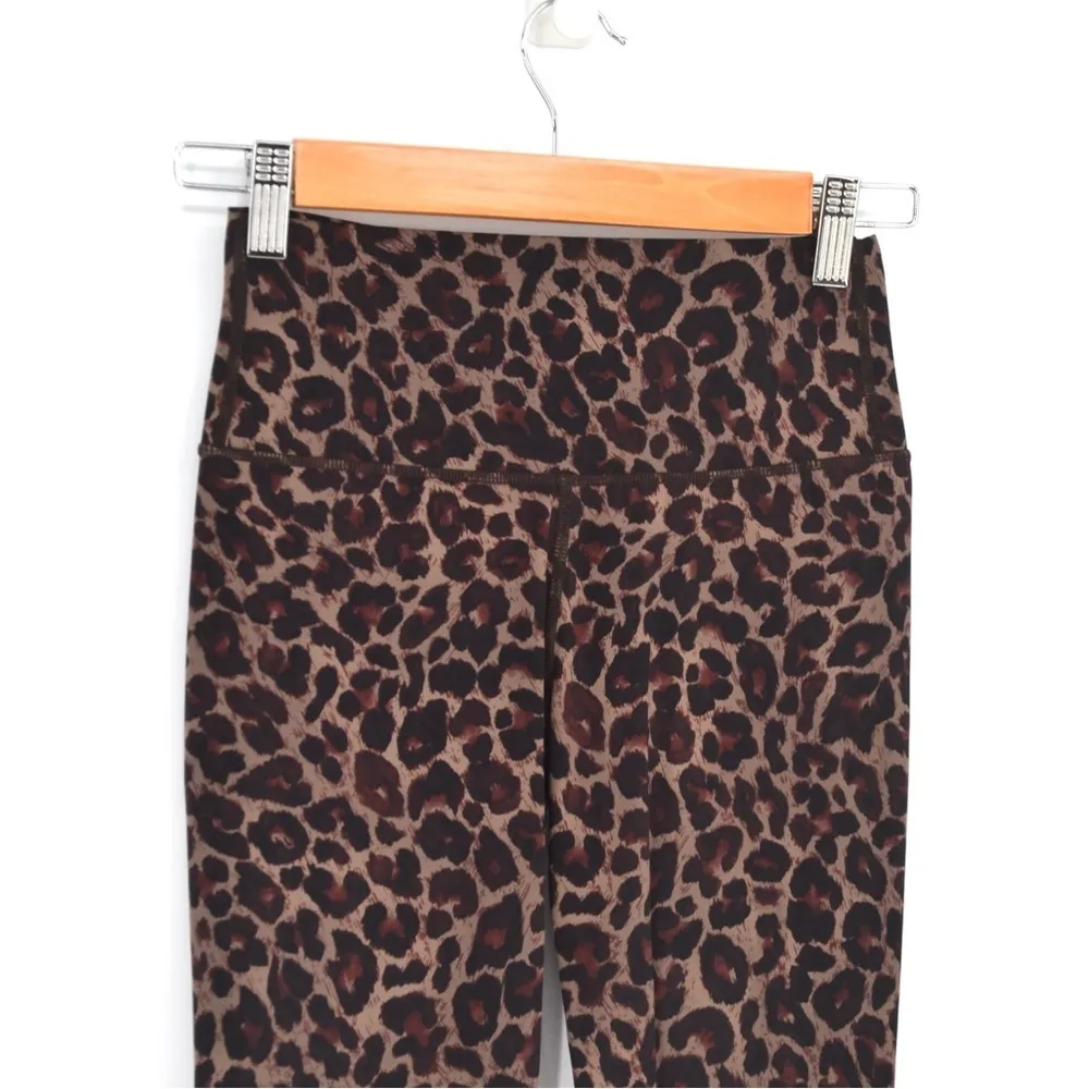 Varley Luna High Rise 7/8 Legging Compressive Yoga Tort Leopard Brown Women's XS - Image 4
