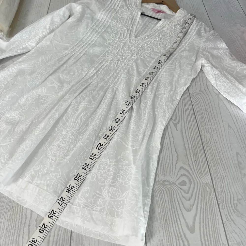 Lilly Pulitzer Sarasota Tunic Beaded Resort White - Image 5