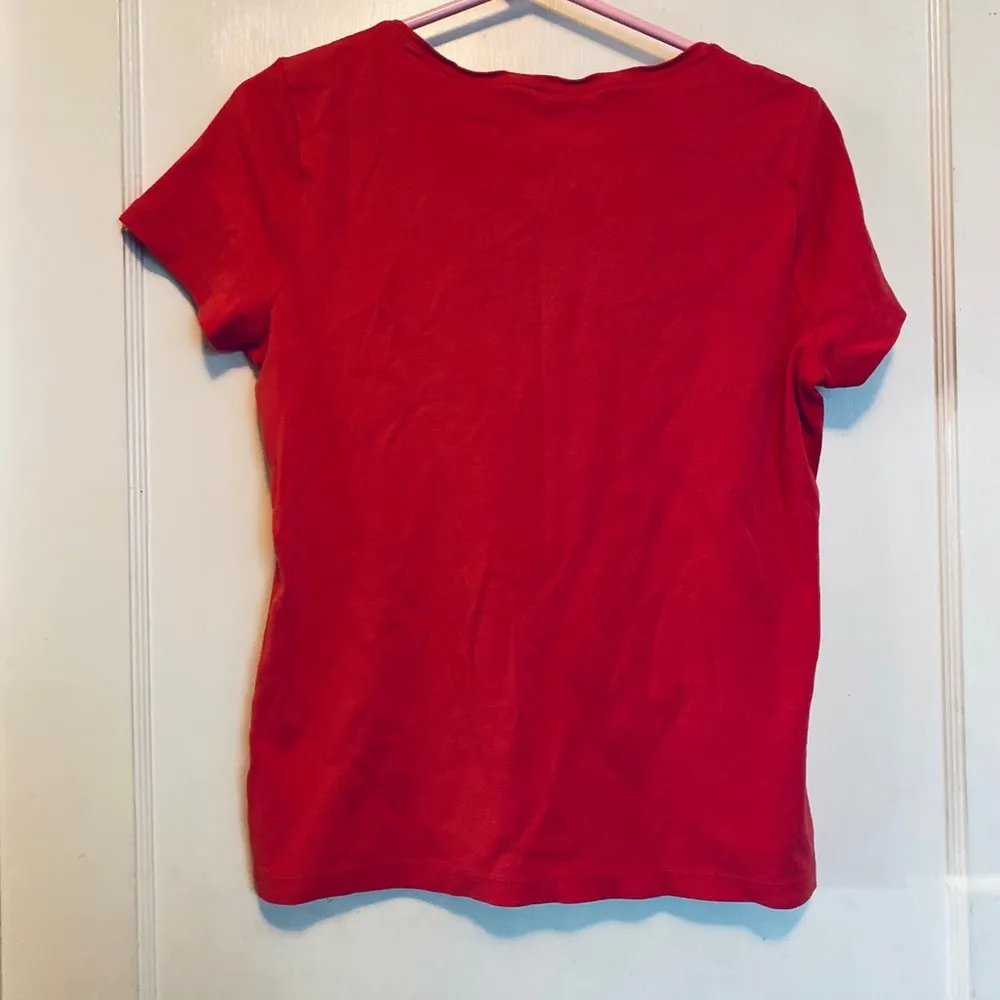 St. John’s Bay 🚨 $1 BLOWOUT SALE  Essential Tee in red Women’s Size Large - Image 2