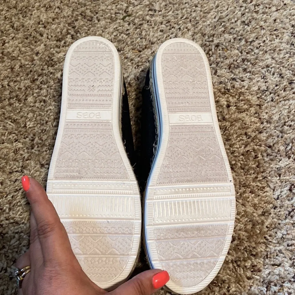 Bobs Memory Foam Espadrille Slide Ons Black Size 9 - Image 5