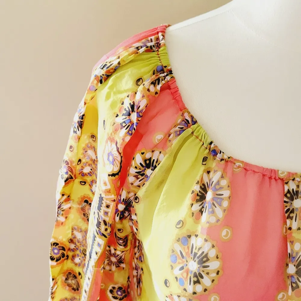 Anthro Fei damask medallion silk blouse size medi - Image 2