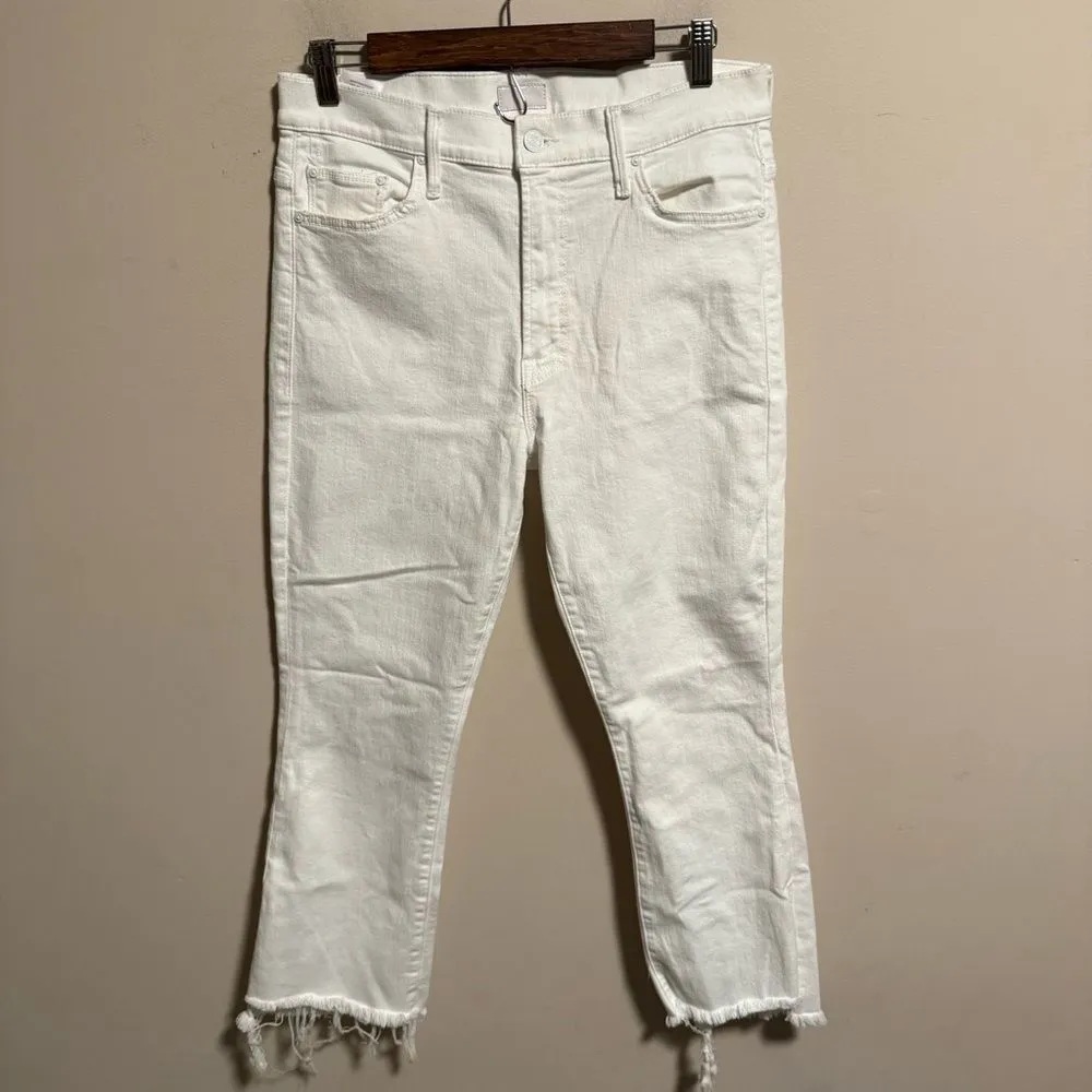 MOTHER Jeans Hustler Ankle Fray White Fairest of Them All - Image 4