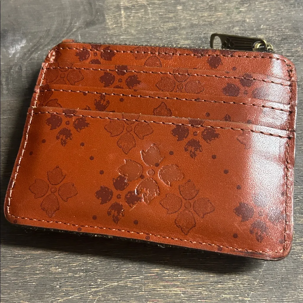 Patricia Nash Leather Cassis ID Card Case Wallet, Tan Signature Print - Image 2