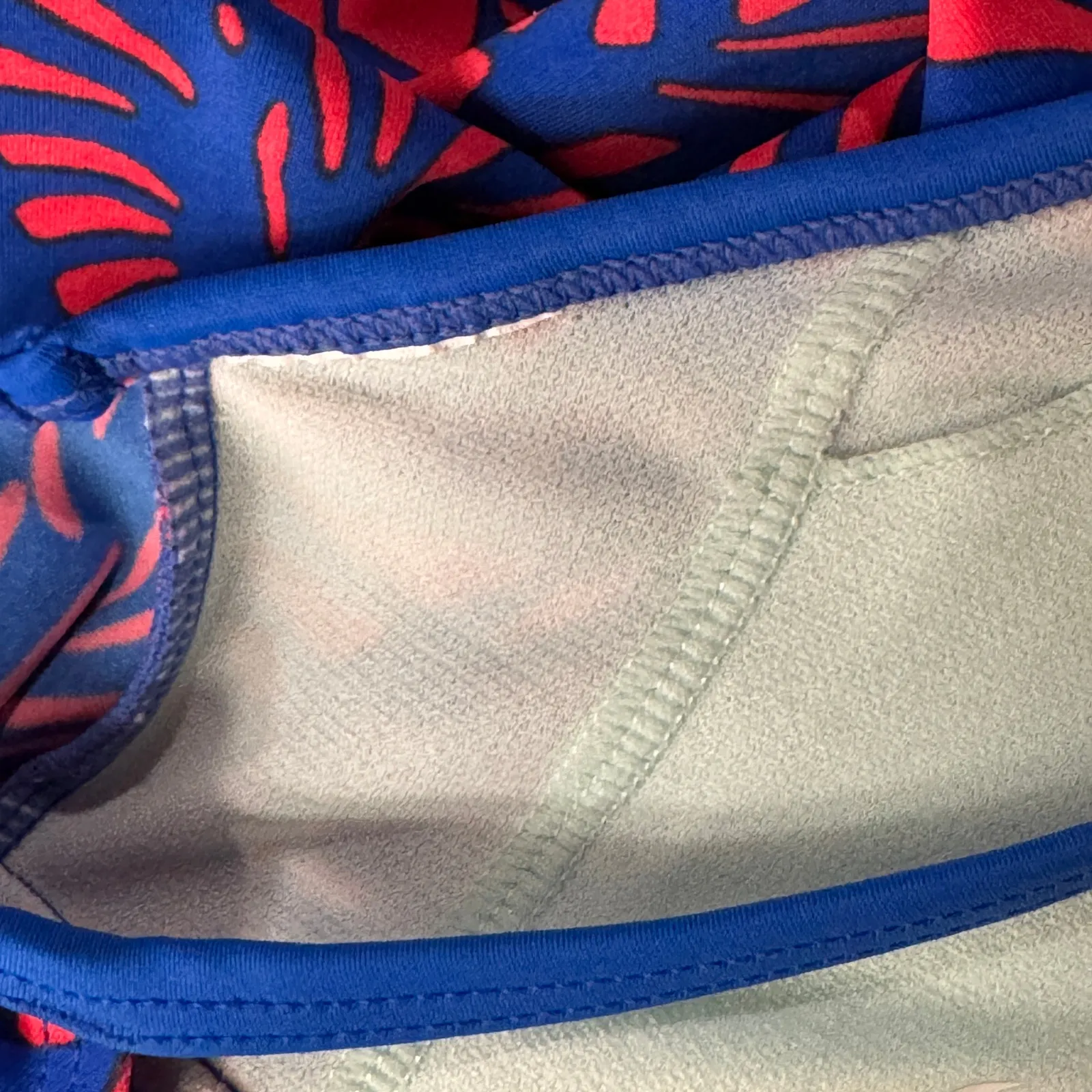 Nike Large Tankini Swim Top Racerback V-Neck Stretch Pullover Padded Cups Multi - Image 8