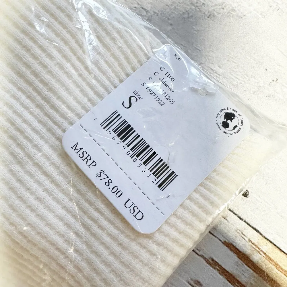 Santa Clara Thermal Textured Long Sleeve Top Size Small Alabaster - Image 4