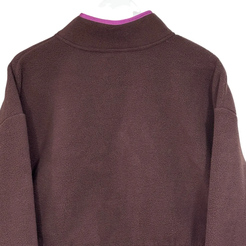 Peloton 1/4 Snap Fleece Brown Pullover Sweater Top Oversized Women’s Large - Image 10