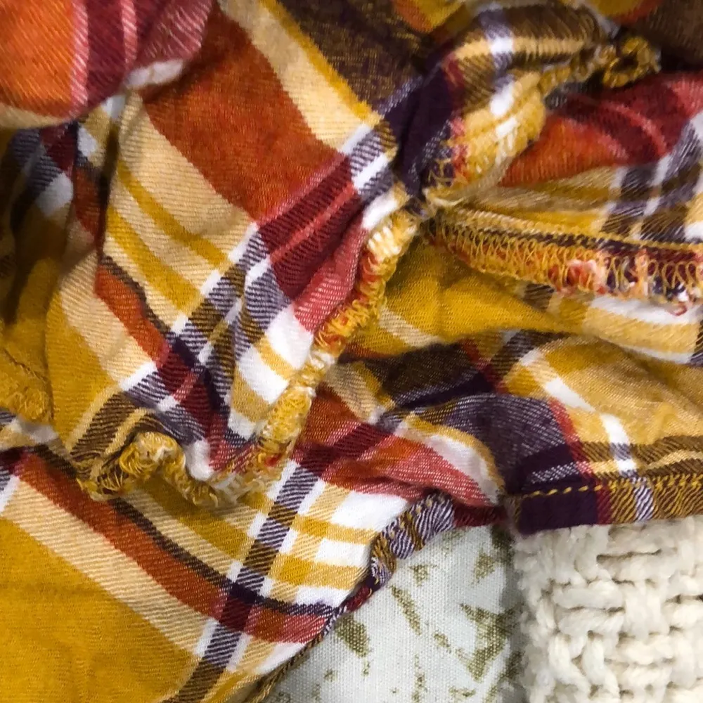 Terra & Sky mustard plaid button down shirt size 2X - Image 6