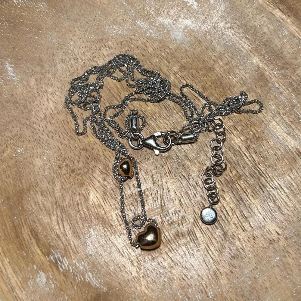 Layered Heart Rose Gold Vermeil Over Sterling on Sterling Silver Chain Necklace - Image 8