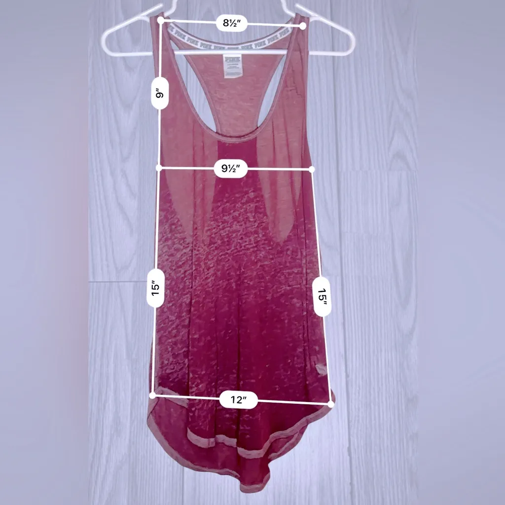 PINK VICTORIAS SECRET Women’s Mesh Lightweight Racerback Tank Top - Image 5