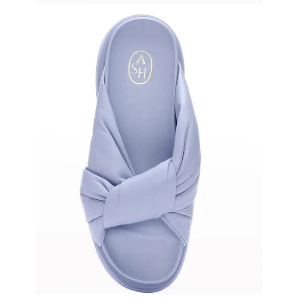 ASH Blue periwinkle Shilo Leather Slide Sandals size 37/ US 7 - Image 3