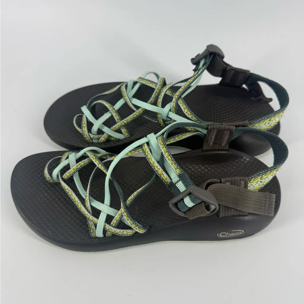 Chaco ZX/3 Classic Triple Strap Sport Sandals Shoes Teal Mint Green Women Size 9 - Image 3