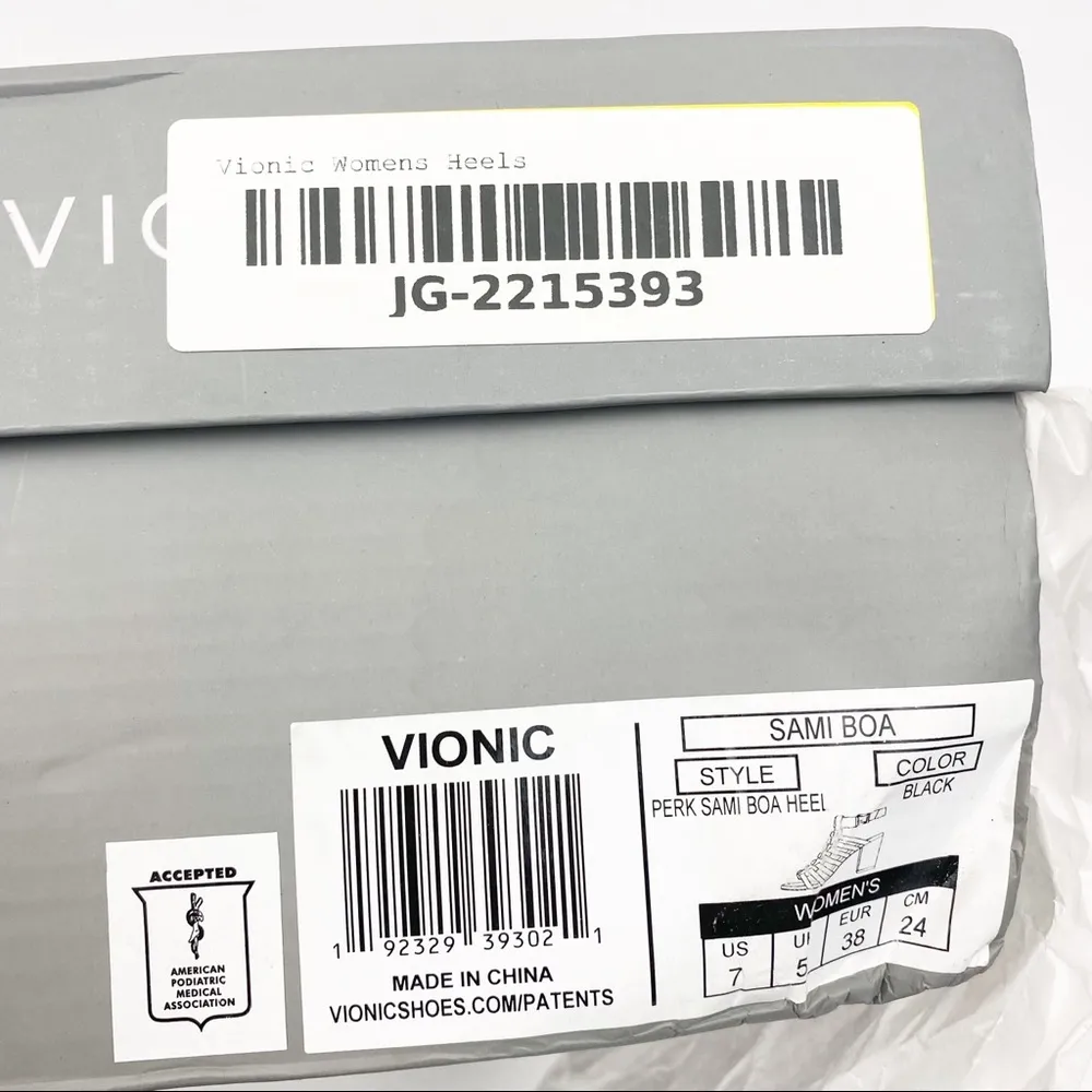 Vionic Perk Sami Leather Caged Heeled Sandals: Black Boa Snakeskin - Image 14