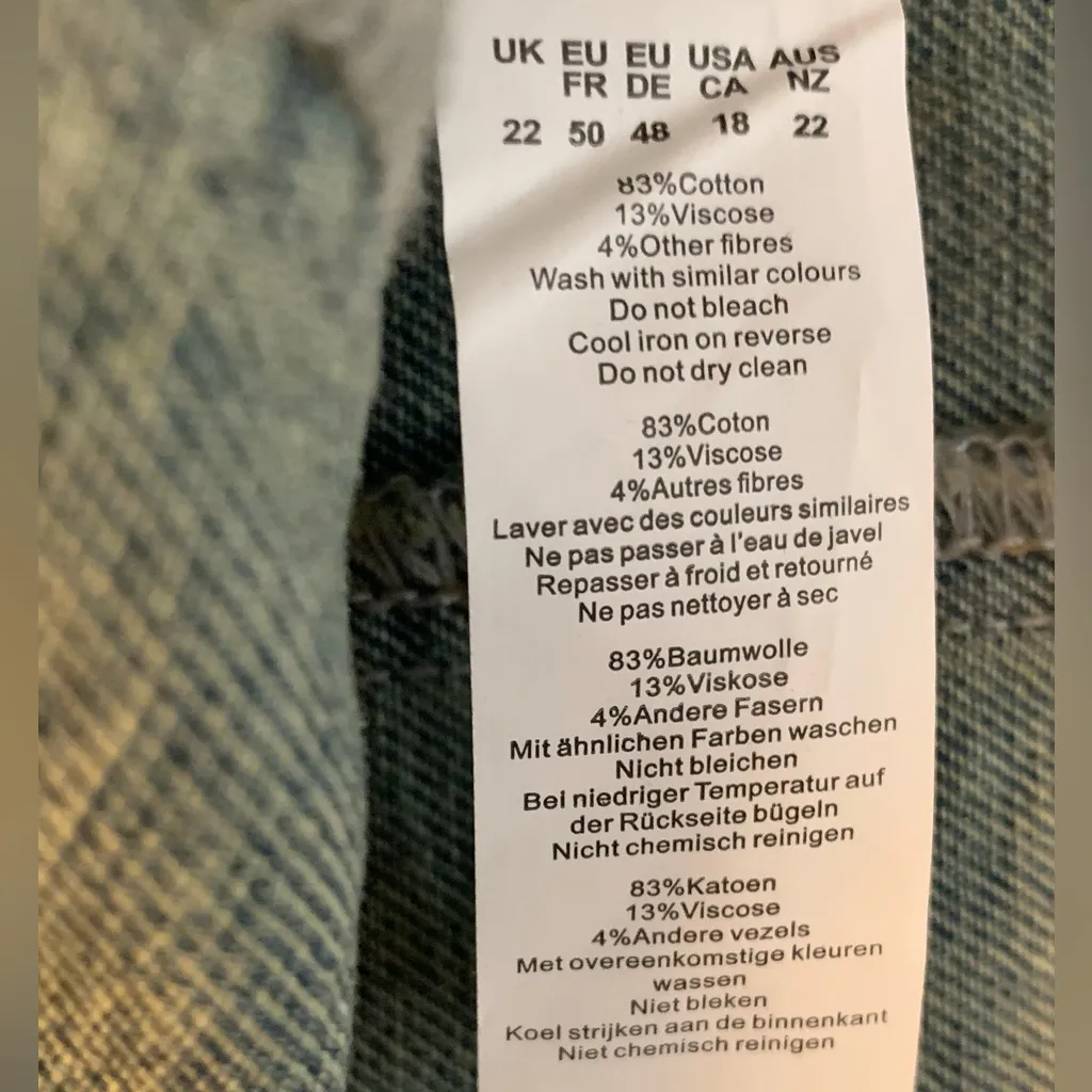 Indigo Blue Denim Bandeau Top - Image 6