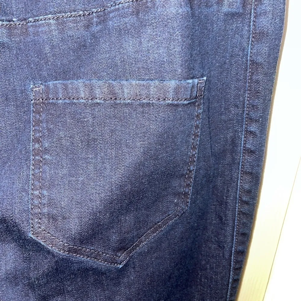 Bcbgmaxazria Myles Moto Denim Leggings sz L Pull on Skinny Fit Stretch Pants - Image 7