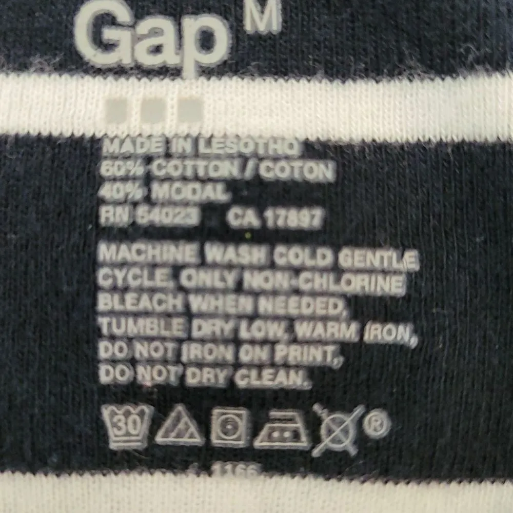 Gap  | Long Sleeve Striped Knit Top | Color: Black, White | Size: M - Image 5