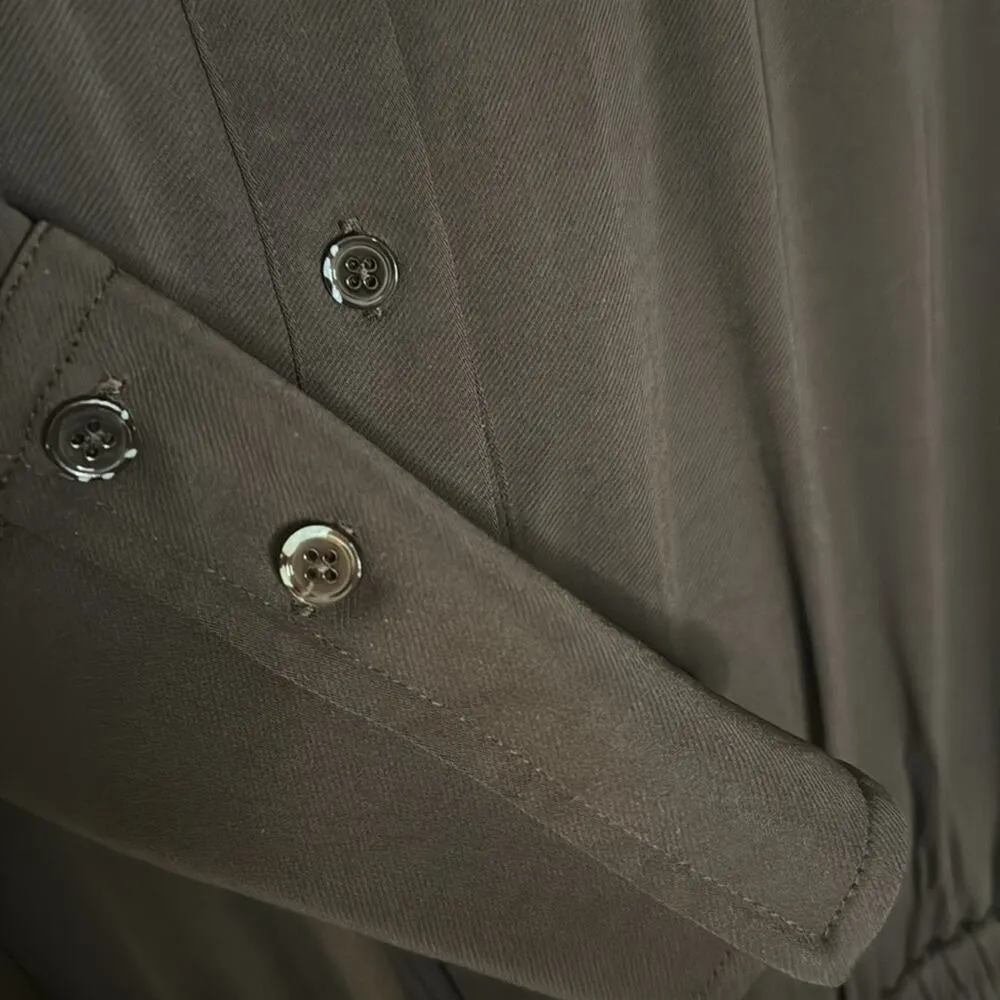 Reiss Astrid Collared Midi Dress- Burgundy Size 0 - Image 6