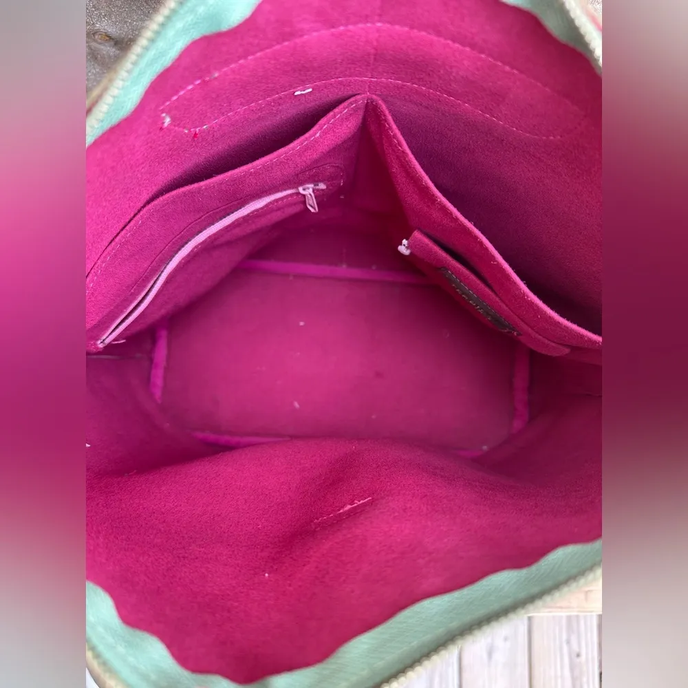 Terrida Murano Collection Aurora Square Backpack Bag Green - Image 13