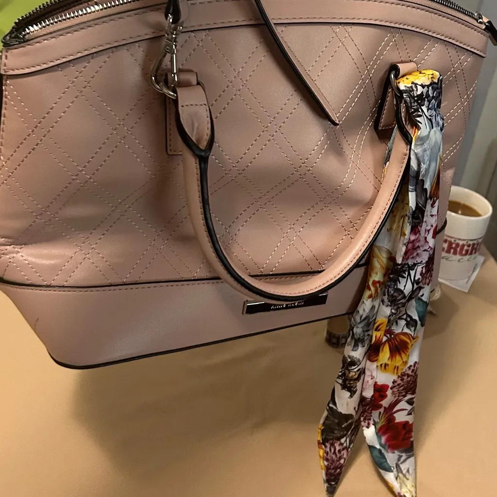 Purse Elegant Blush Quilted Satchel by Anne Klein-like new-gorgeous - Image 10