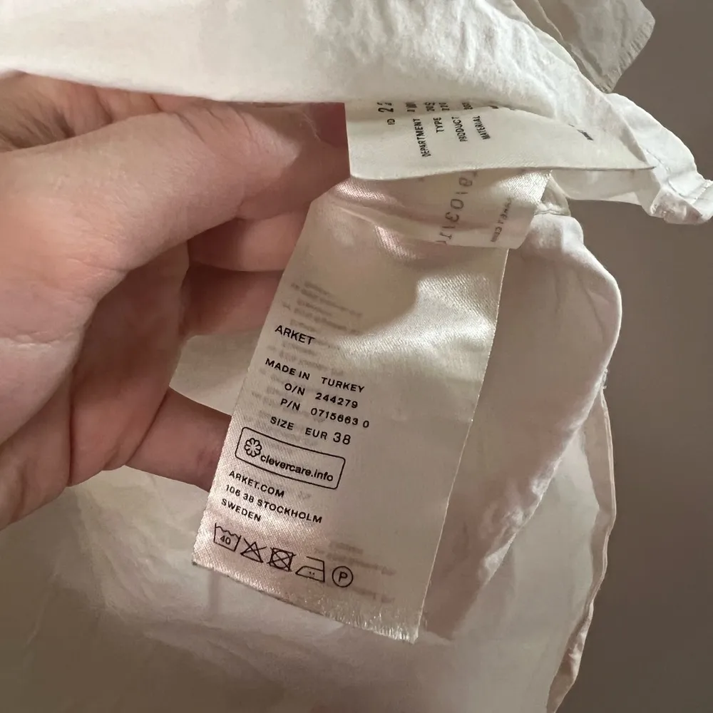 Arket Regular Fit Cotton Poplin Button Down White Size M - Image 8