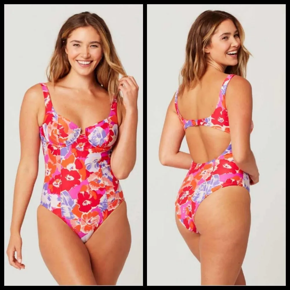 💕L*SPACE💕 Nicolette One Piece Classic Swimsuit Super Bloom Floral Print 6 NWT - Image 9