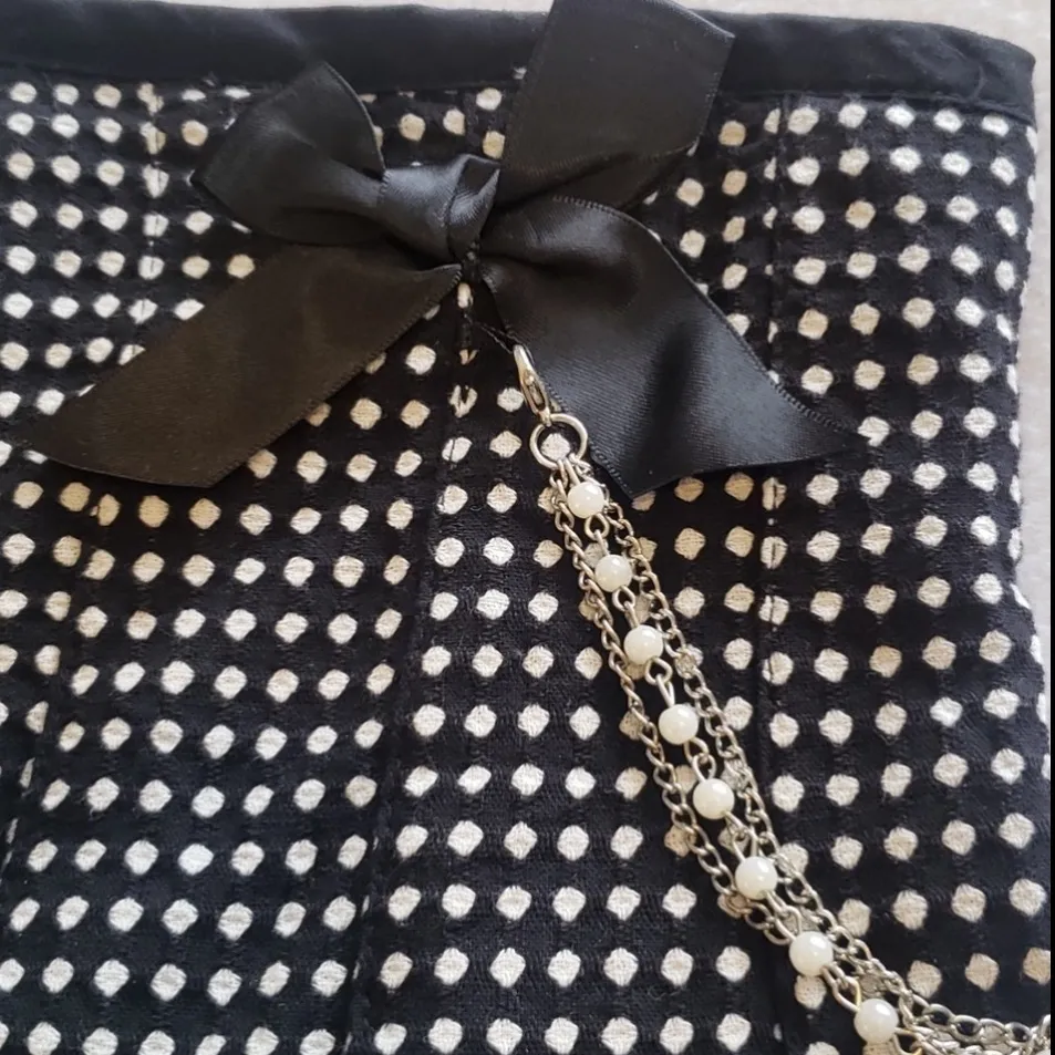 Vintage school girl skirt Black and White Polka Dot Skirt nwot - Image 6