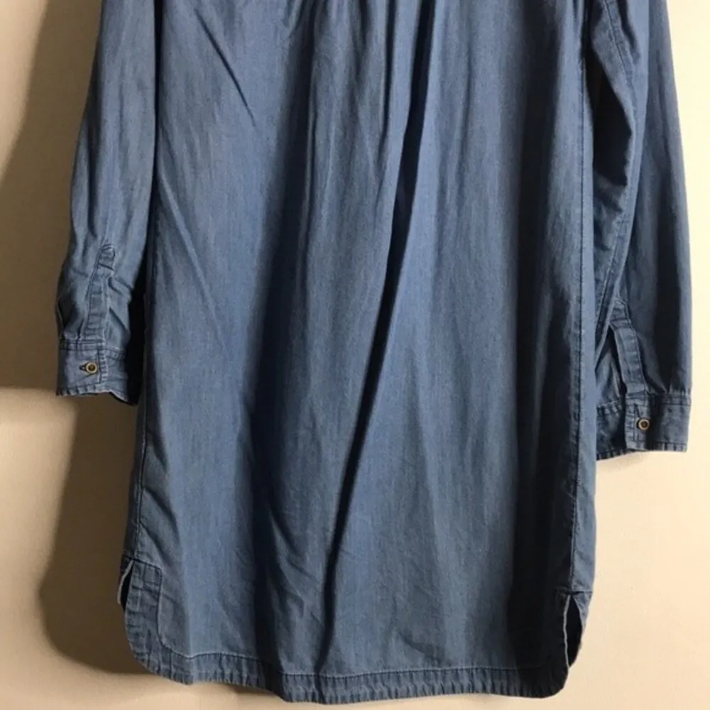Old Navy Denim Shirt Dress Loose Fit Long Sleeve Size Small tall spring cute - Image 12