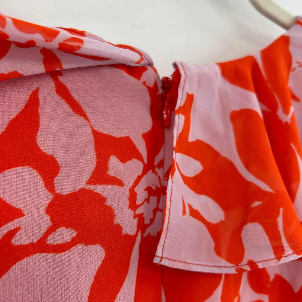 NWT ELIZA J Print Handkerchief Hem Midi Dress SIZE 10 $168 FLORAL EJ9M2463 - Image 10