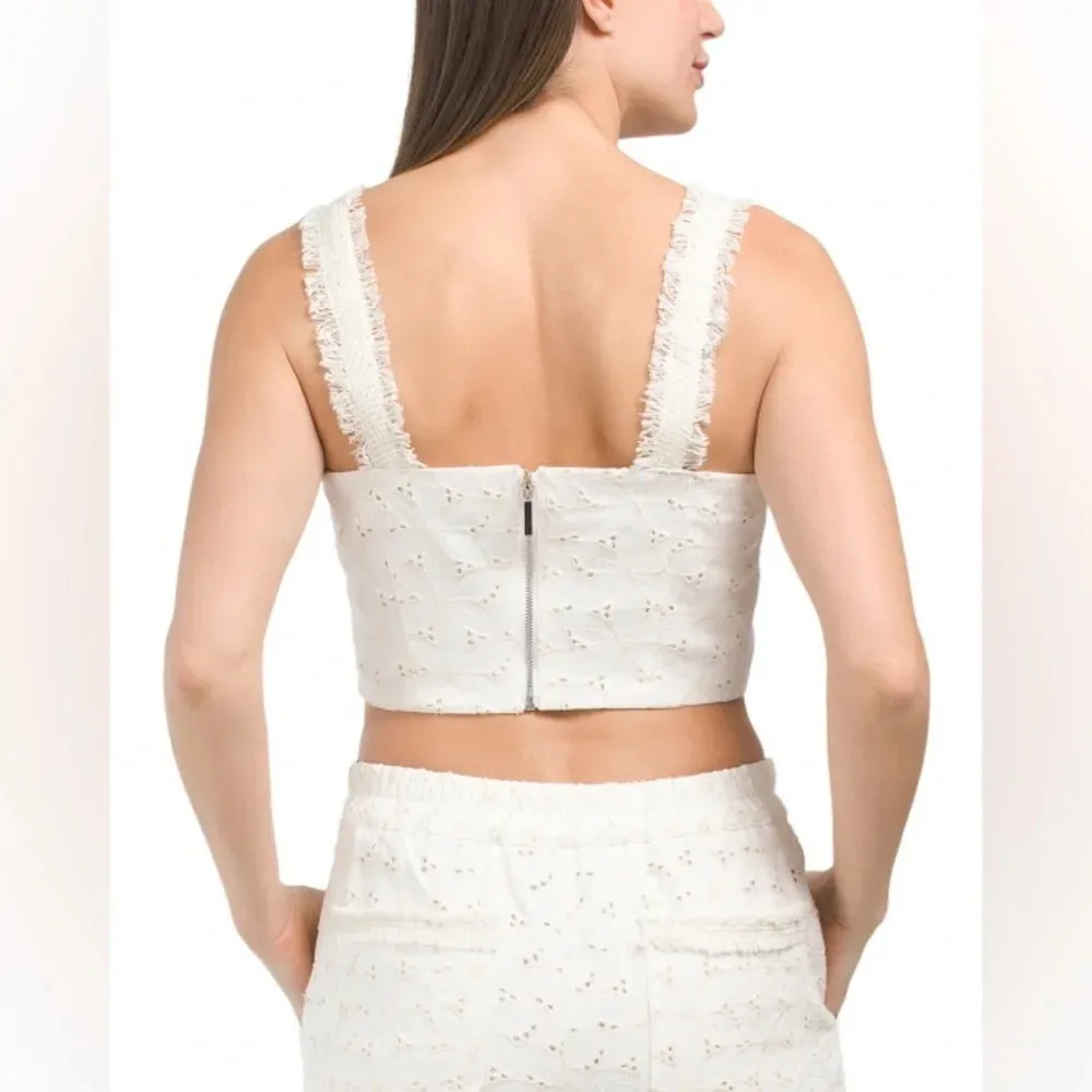House of Harlow 1960 Eyelet Crop Top - Image 2