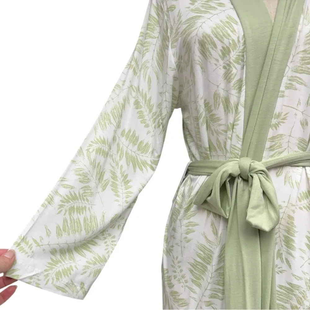 Hale Bob Robe Green Long Robe Size Medium NWT Great Christmas Gift Women - Image 9