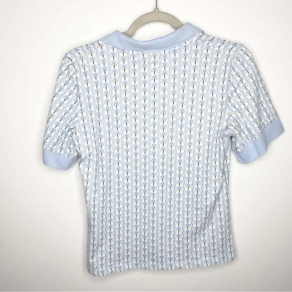 ANTHROPOLOGIE MAEVE Springtime Polo Top Butterfly Size Medium - Image 7