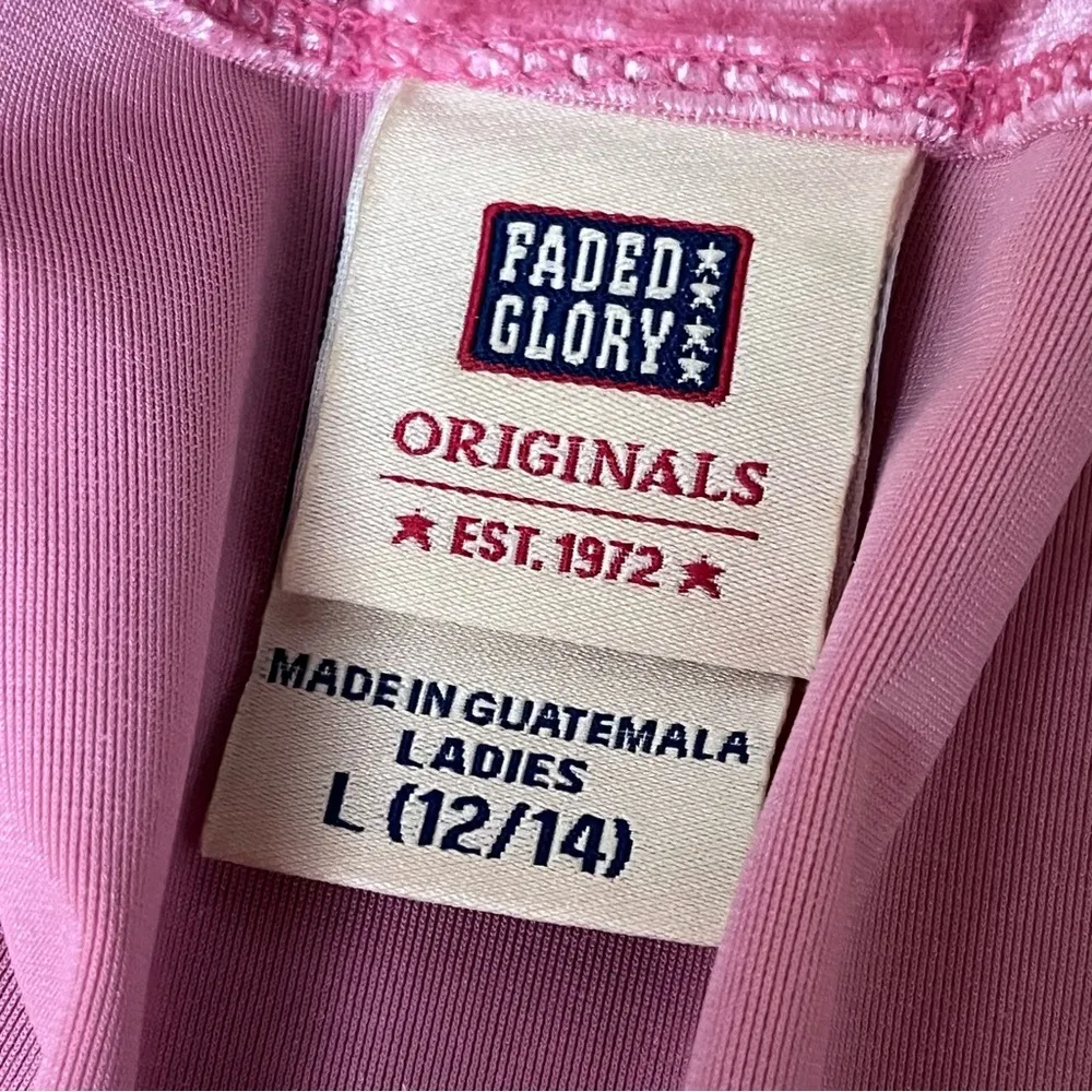 Y2K Faded Glory Pink Crushed Velvet Tunic L | Fairycore Lagenlook 90s Velvet Top - Image 9