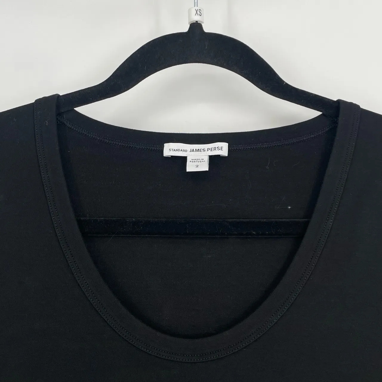 Standard James Perse Women's Black 3/4 Sleeve Scoop Neck Bodycon‎ Dress Size XS - Image 5