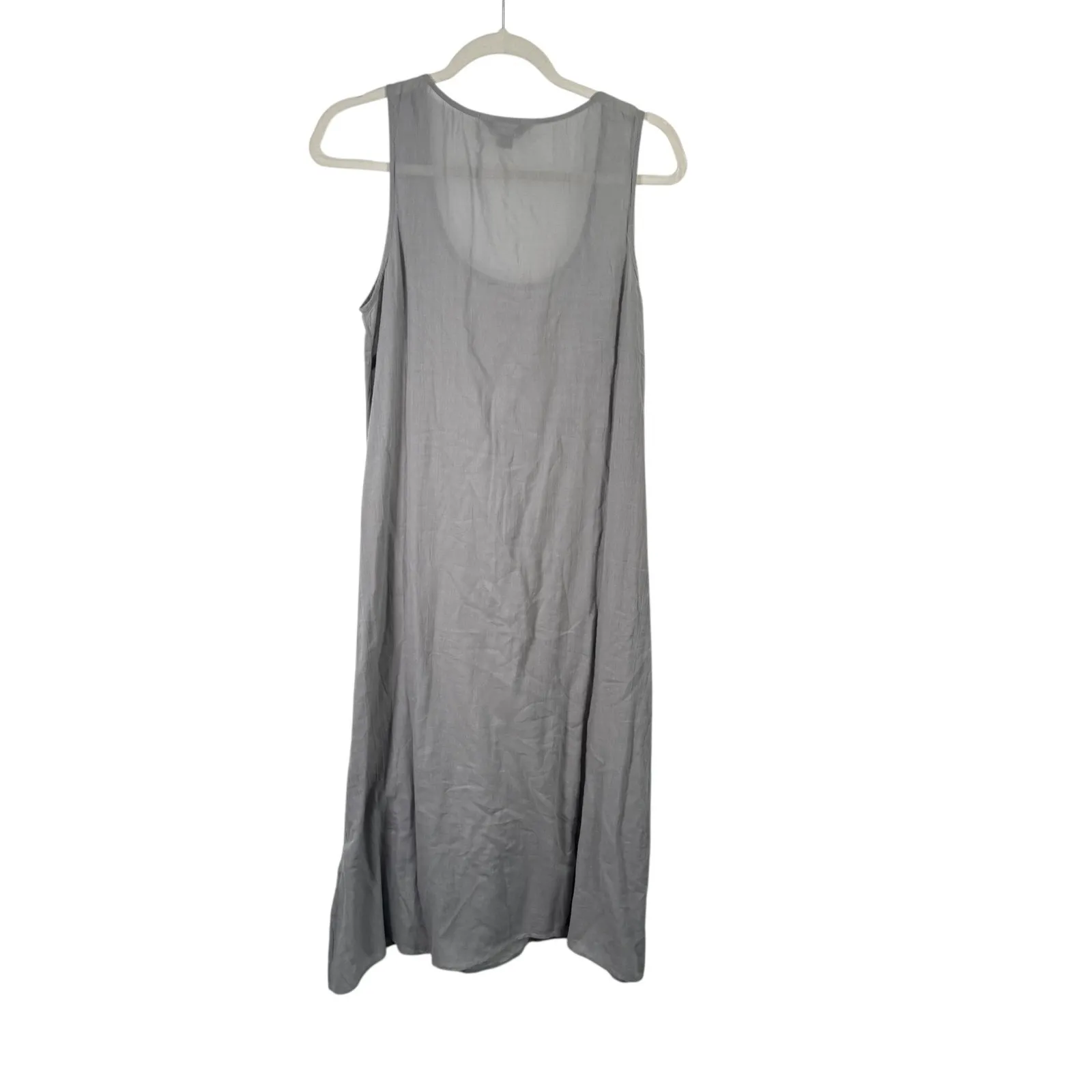 April Cornell Grey 100% Cotton Gauze Slip Midi Dress Nightgown Cottage Womens Sm Gray - Image 5