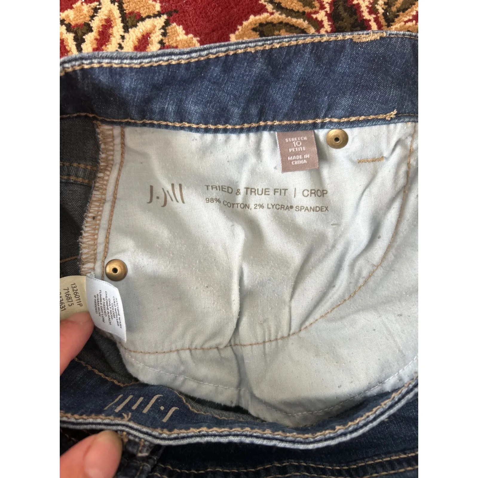 J‎ Jill Womens Crop Jeans Stretch Denim Blue Size 10 Tried & True Fit - Image 4