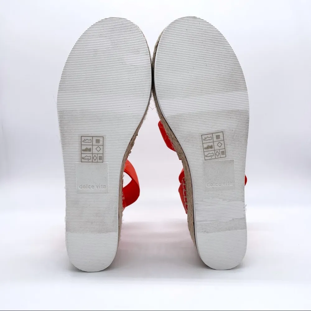 Dolce Vita Lury Espadrilles Wedge Platform Sandals Orange Size 8.5 - Image 11