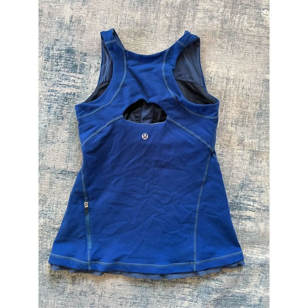 Lululemon Royal Blue Fitness Athletic Tank Top Size 4 - Image 6