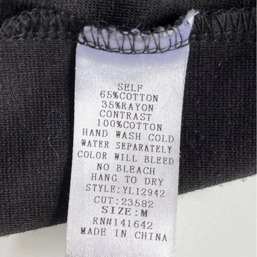 YA Los Angeles Fitted Womens Dress Size Medium Geometric Slimming Style YL Goth - Image 11