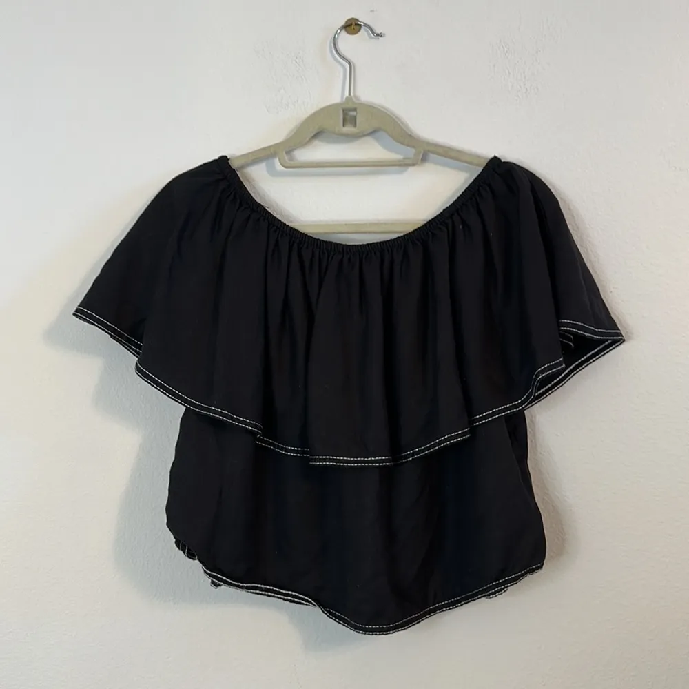 Zara Woman Premium Denim Collection Off The Shoulder Top size S - Image 4