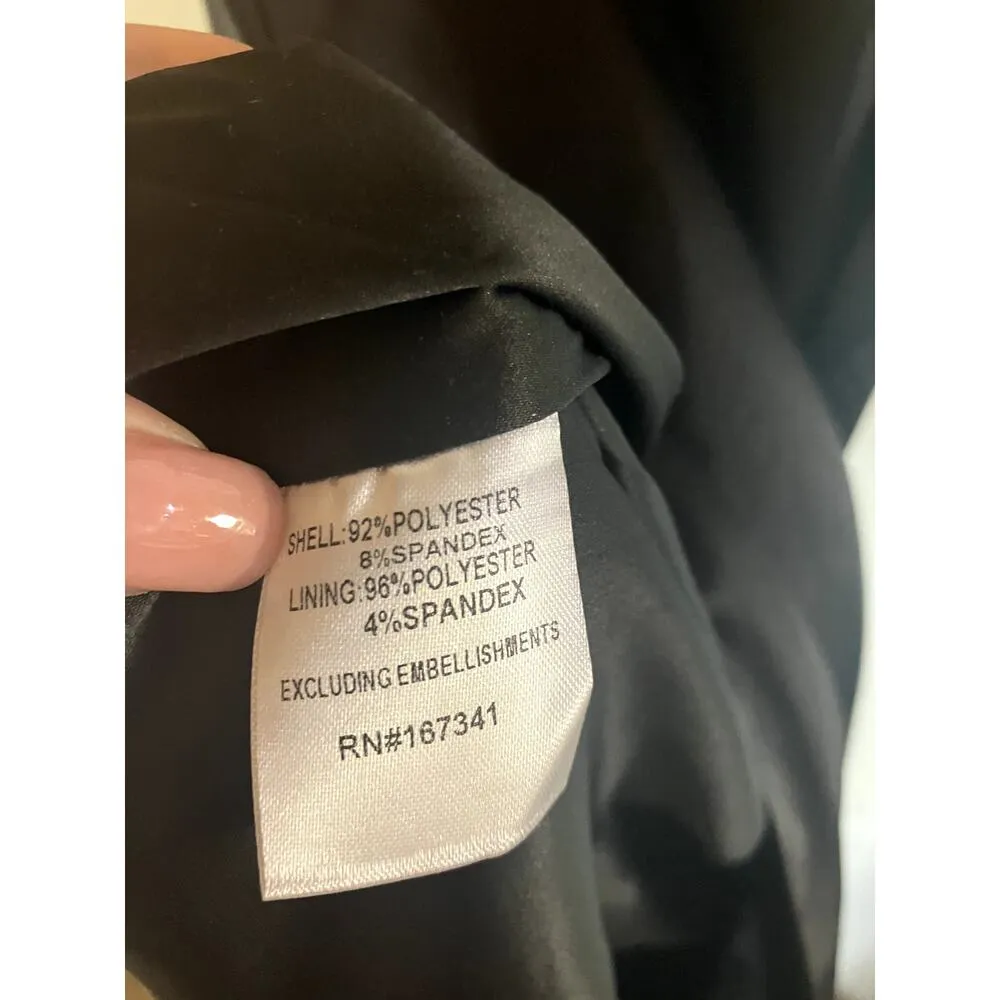 HELLO MOLLY Bet U Wanna Satin Midi Dress Cutout Gown Black Size M US 6 - Image 6