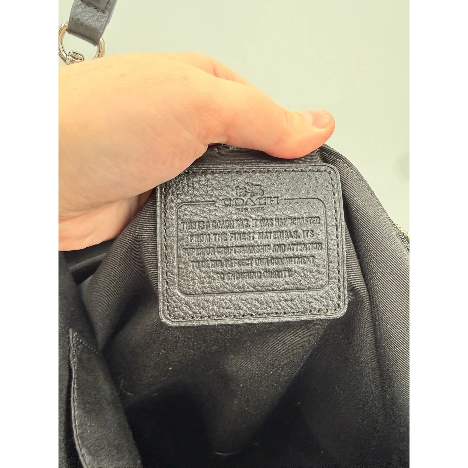 Coach Kelsey‎ Satchel Crossbody Bag Black Signature Canvas Shoulder Purse - Image 10