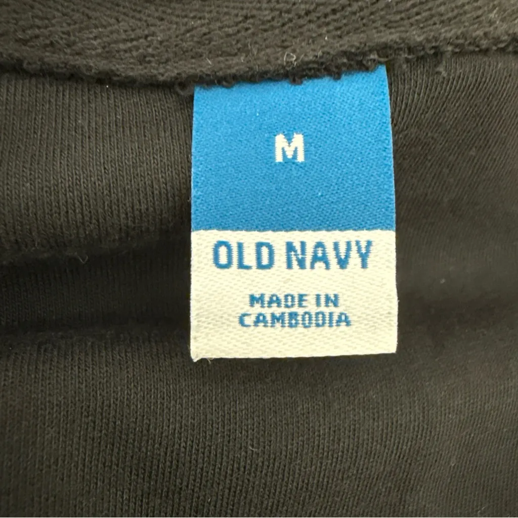 Old Navy Classic Solid Black Cotton Blend Longsleeve Women’s Sweatshirt Size M - Image 6