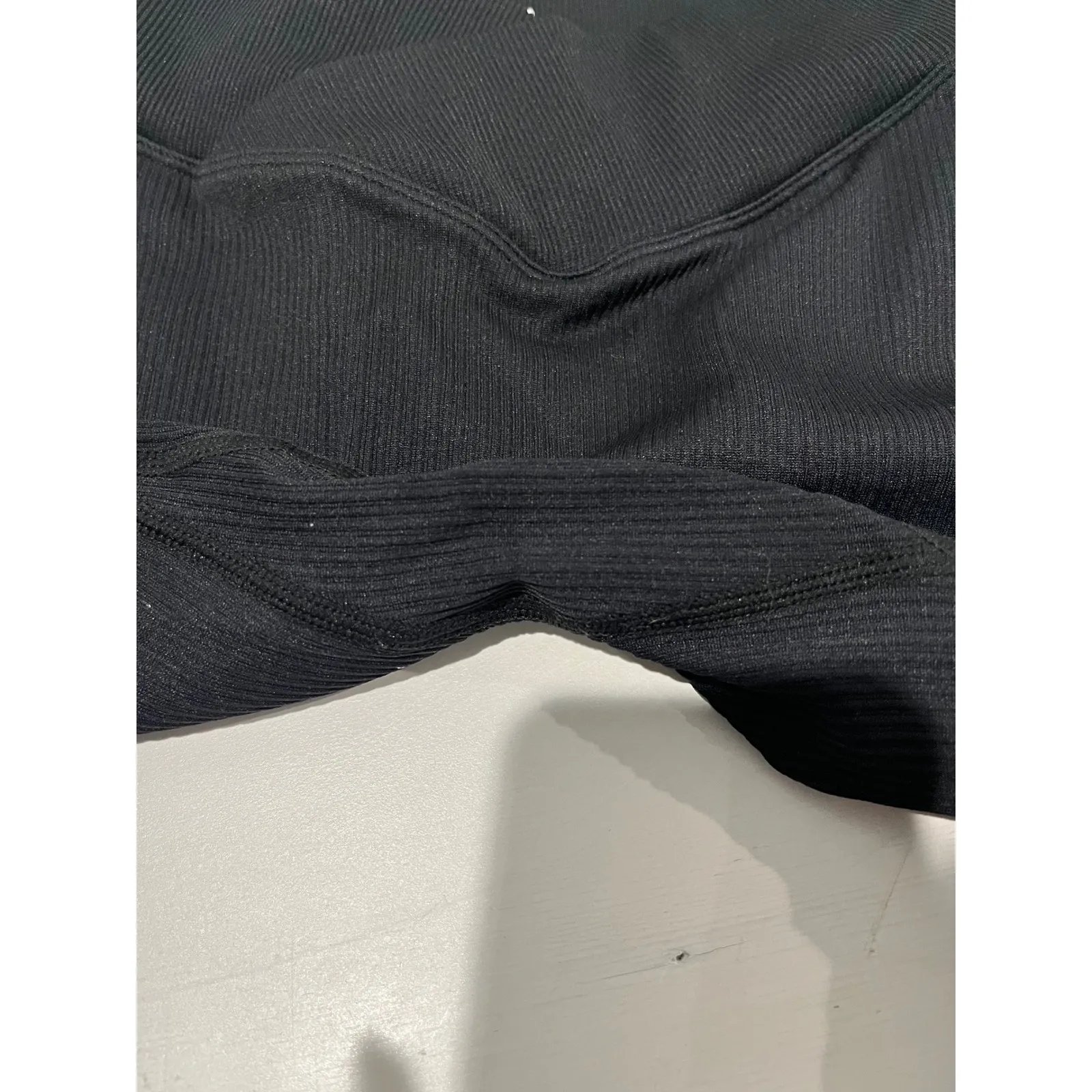 OQQ Women's‎ Black Ribbed Seamless Leggings Size S Activewear Fitness - Image 4