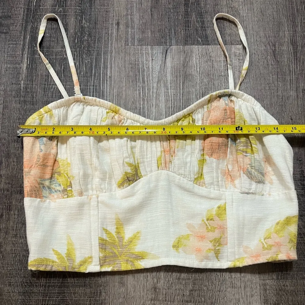AMERICAN EAGLE Smocked Floral Tropical Tank Top - Image 2