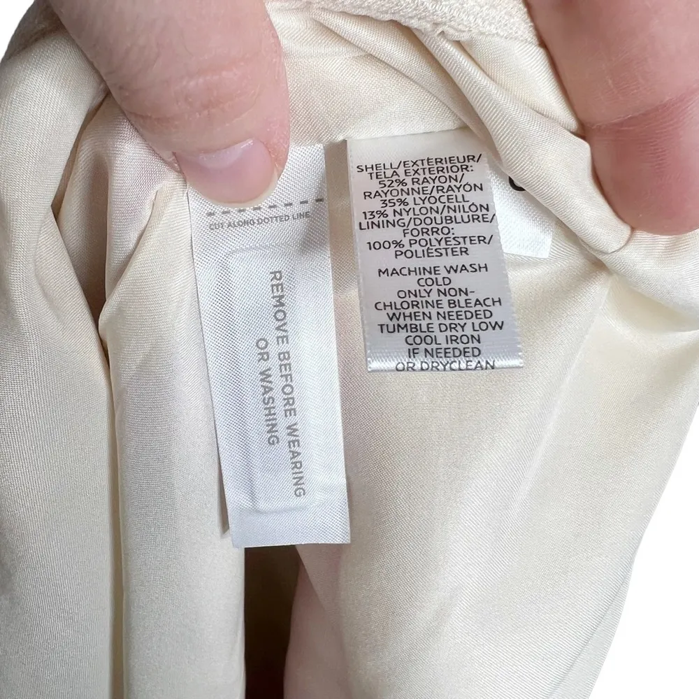 LOFT Multicolored Striped Pleated Rayon Blend A Line Skirt - Image 15