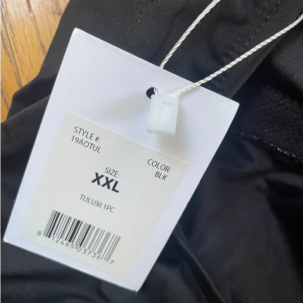 NWT Andie Full Coverage Tulum One Piece in Black Size XXL - Image 4