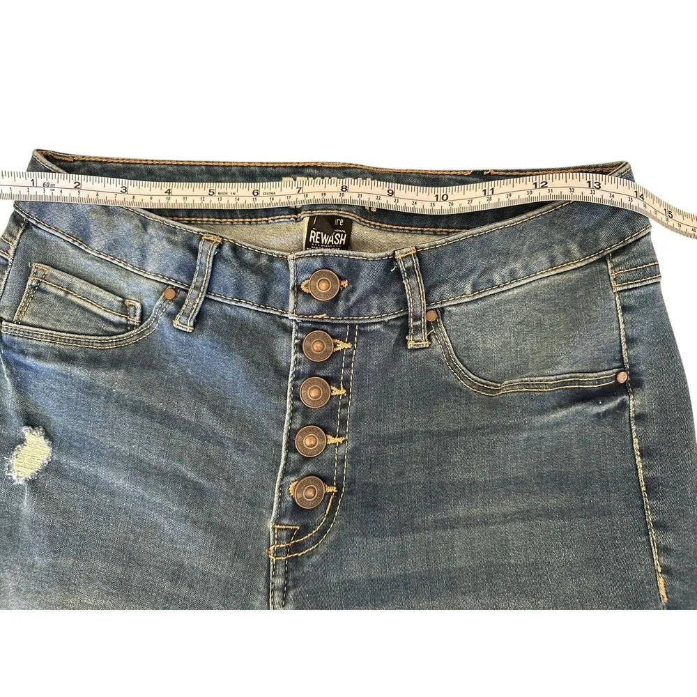Rewash Jeans Women's 7 /28Blue Denim Skinny High Rise Vintage Reunion Distressed - Image 7